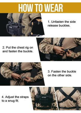 OneTigris Vulture Chest Rig, MOLLE Chest Rigs Tactical for Outdoor