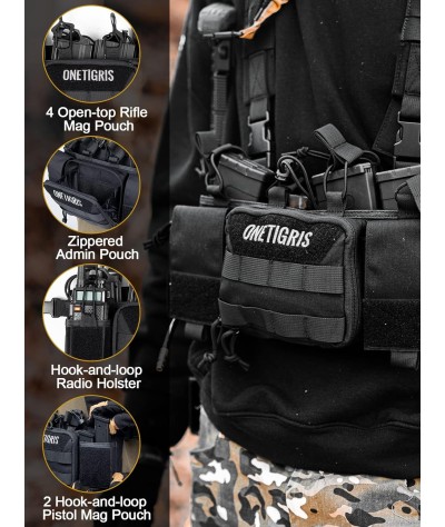 OneTigris Vulture Chest Rig, MOLLE Chest Rigs Tactical for Outdoor