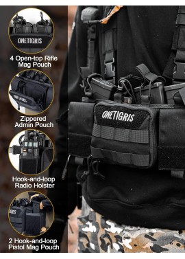 OneTigris Vulture Chest Rig, MOLLE Chest Rigs Tactical for Outdoor