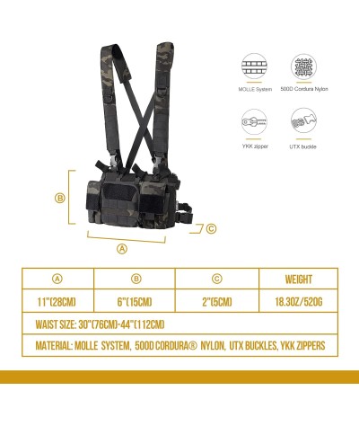 OneTigris Vulture Chest Rig, MOLLE Chest Rigs Tactical for Outdoor