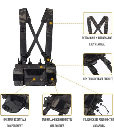 OneTigris Vulture Chest Rig, MOLLE Chest Rigs Tactical for Outdoor