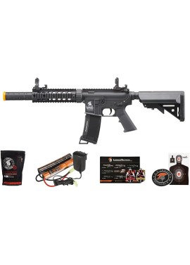 Lancer Tactical - Rifle de airsoft SD M4 GEN 2 Rifle eléctrico de polímero - AEG completo/semi-automático de Airsoft con 0.20g