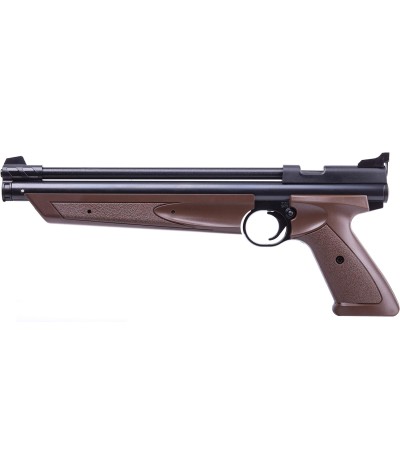 Crosman P1377BR American Classic - Pistola de aire de pellets de calibre .177, color marrón