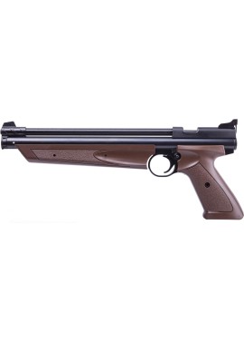 Crosman P1377BR American Classic - Pistola de aire de pellets de calibre .177, color marrón