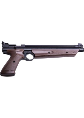 Crosman P1377BR American Classic - Pistola de aire de pellets de calibre .177, color marrón