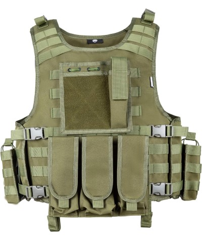 MGFLASHFORCE Chaleco táctico Airsoft ajustable modular paintball chaleco