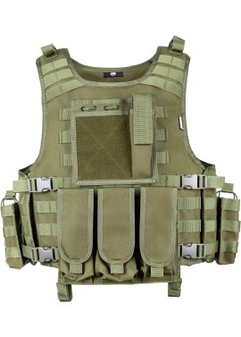 MGFLASHFORCE Chaleco táctico Airsoft ajustable modular paintball chaleco