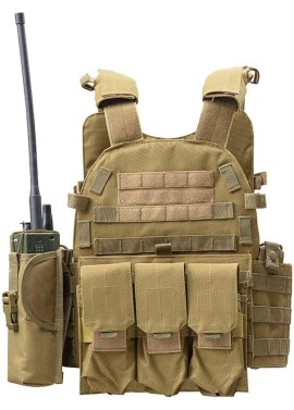 DMAIP Chaleco MOLLE táctico de caza, bolsa de herramientas para entrenamiento militar, chaleco protector modular para intemperie