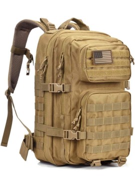 Reebow Gear Mochila táctica militar, grande, bolsa de emergencia con capacidad hasta para 3 días, Molle, bronceado