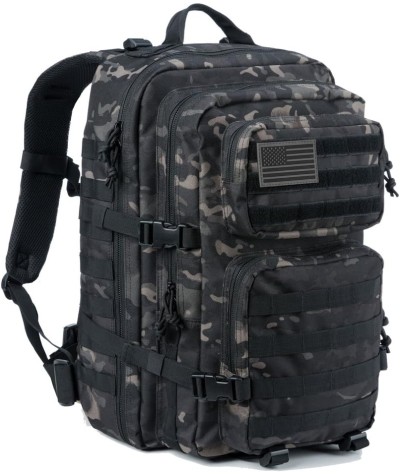 Reebow Gear Mochila táctica militar, grande, bolsa de emergencia con capacidad hasta para 3 días, Molle, bronceado