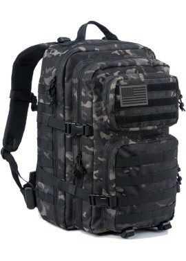 Reebow Gear Mochila táctica militar, grande, bolsa de emergencia con capacidad hasta para 3 días, Molle, bronceado