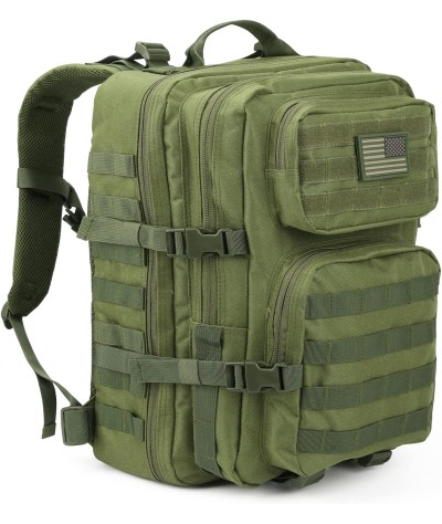 Reebow Gear Mochila táctica militar, grande, bolsa de emergencia con capacidad hasta para 3 días, Molle, bronceado