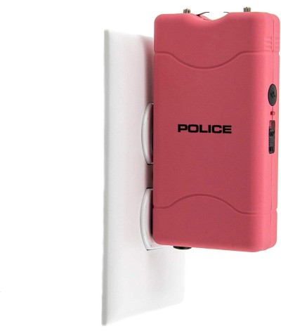 Police 800 - mini picana eléctrica recargable con linterna LED, color rosa