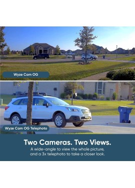 WYZE Cam OG Cámara de seguridad inteligente para interiores y exteriores 1080p WI-Fi con visión nocturna a color, foco