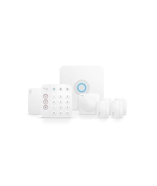 Kit de 8 piezas Ring Alarm Reacondicionado Certificado (2da Gen) – sistema de seguridad para la casa con monitoreo profesional