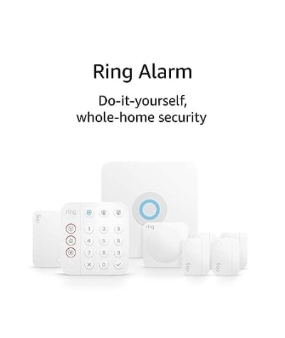 Kit de 8 piezas Ring Alarm Reacondicionado Certificado (2da Gen) – sistema de seguridad para la casa con monitoreo profesional