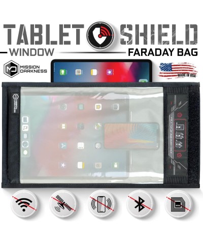 Mission Darkness Window Faraday Bolsa para tabletas // Protección de dispositivos para la aplicación de la ley, militar,