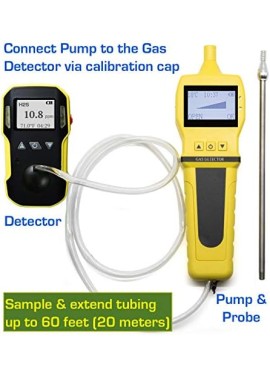 FORENSICS DETECTORS FD Monitor H2S + Bomba con Sonda por Forensics | EE.UU. NIST Calibrado | A prueba de agua y polvo | 0-100ppm