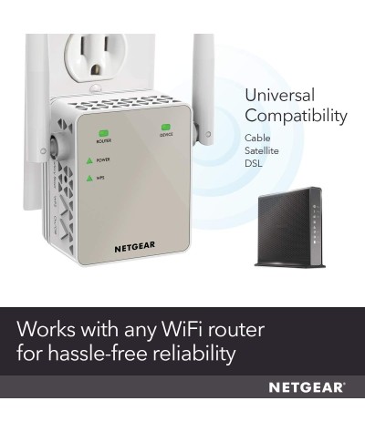 Extensor de rango NETGEAR N300 de WiFi, Essentials Edition (EX2700)