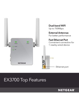 Extensor de rango NETGEAR N300 de WiFi, Essentials Edition (EX2700)