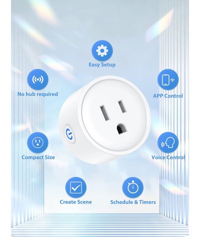 Enchufe inteligente EIGHTREE, enchufes inteligentes Alexa que funcionan con Alexa y Google Home, compatible con SmartThings,