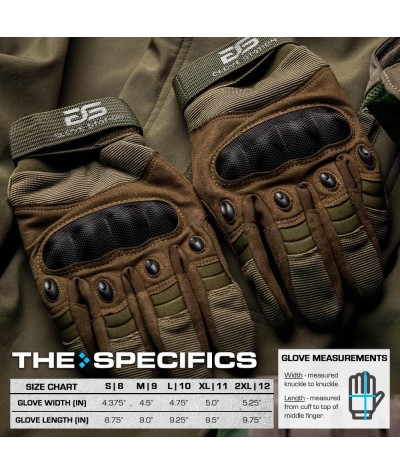 Glove Station - Guantes tácticos de combate para nudillos para hombres, deportes al aire libre, entrenamiento, motociclismo