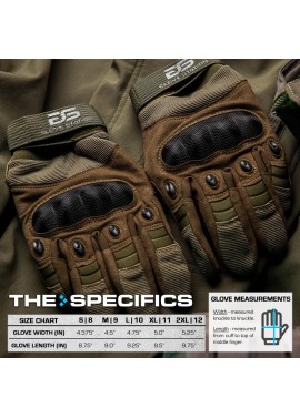 Glove Station - Guantes tácticos de combate para nudillos para hombres, deportes al aire libre, entrenamiento, motociclismo