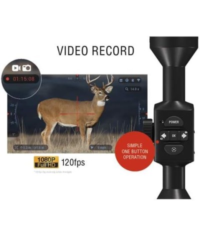 ATN X-Sight-4k Pro Smart Day/Night Scope con video Full HD rec, zoom suave, Bluetooth y Wi-Fi (transmisión, galería y controles)