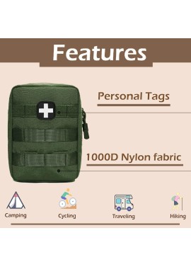 Kit de primeros auxilios EMT Medical IFAK bolsa, Molle Tactical Med bolsa de trauma de emergencia para camping, hogar, coche,