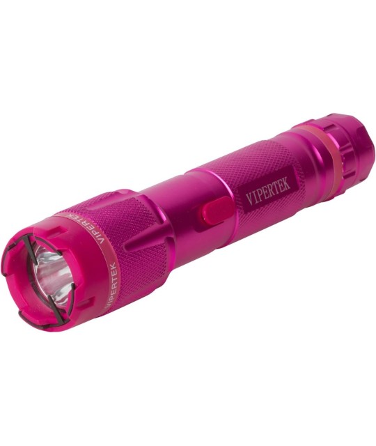 VIPERTEK VTS-T03 Aluminum Stun Gun with LED Flashlight, Pink