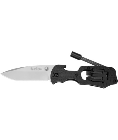 Kershaw Select Fire Cuchillo de bolsillo multifunción, juego de 4 puntas y destornillador, hoja de acero 8Cr13MoV de 3.4