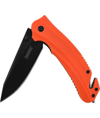 Kershaw Select Fire Cuchillo de bolsillo multifunción, juego de 4 puntas y destornillador, hoja de acero 8Cr13MoV de 3.4