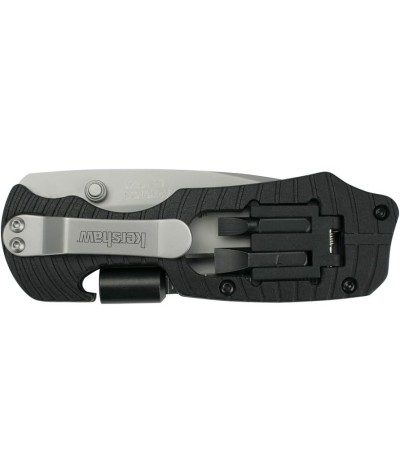 Kershaw Select Fire Cuchillo de bolsillo multifunción, juego de 4 puntas y destornillador, hoja de acero 8Cr13MoV de 3.4