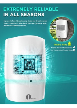 Driveway Alarm - Alarma de movimiento 1byone rango de funcionamiento de 1000 pies