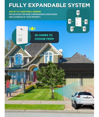 Driveway Alarm - Alarma de movimiento 1byone rango de funcionamiento de 1000 pies