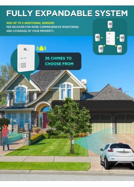 Driveway Alarm - Alarma de movimiento 1byone rango de funcionamiento de 1000 pies