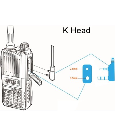 Caja de 10, auriculares Retevis Walkie Talkies con micrófono de 2 pines de tubo acústico compatible con Baofeng UV-5R Retevis