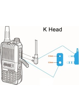 Caja de 10, auriculares Retevis Walkie Talkies con micrófono de 2 pines de tubo acústico compatible con Baofeng UV-5R Retevis