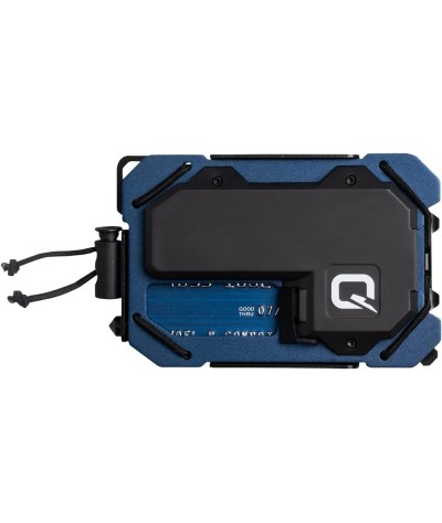 QUIQLITE TAQ Wallet – Cartera táctica minimalista con bloqueo RFID, linterna LED recargable por USB de alta potencia (75 a 150