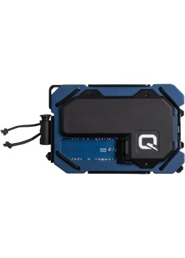 QUIQLITE TAQ Wallet – Cartera táctica minimalista con bloqueo RFID, linterna LED recargable por USB de alta potencia (75 a 150