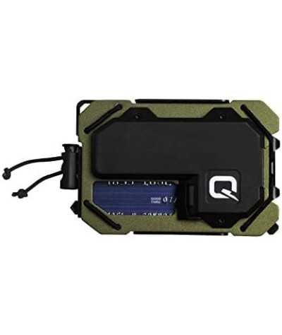 QUIQLITE TAQ Wallet – Cartera táctica minimalista con bloqueo RFID, linterna LED recargable por USB de alta potencia (75 a 150