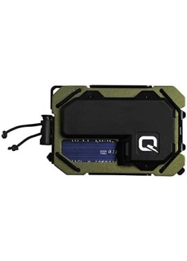 QUIQLITE TAQ Wallet – Cartera táctica minimalista con bloqueo RFID, linterna LED recargable por USB de alta potencia (75 a 150