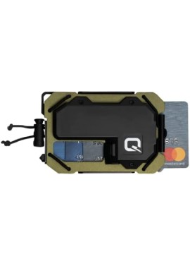 QUIQLITE TAQ Wallet – Cartera táctica minimalista con bloqueo RFID, linterna LED recargable por USB de alta potencia (75 a 150