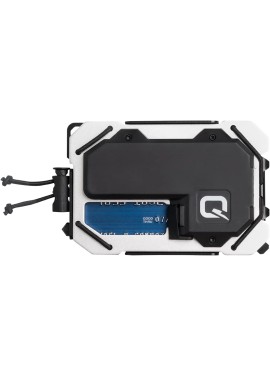 QUIQLITE TAQ Wallet – Cartera táctica minimalista con bloqueo RFID, linterna LED recargable por USB de alta potencia (75 a 150