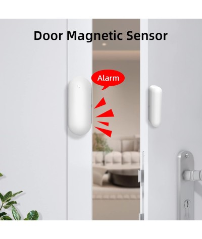 Clouree Sistema de alarma para el hogar con teclado, sistema de alarma de seguridad GSM para el hogar con sensor detector de