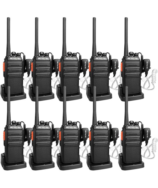 Retevis H-777S Walkie Talkies para adultos, radio de 2 vías de largo alcance, Walkie Talkies con auricular y juego de micrófono,