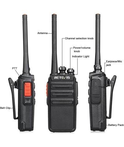 Retevis H-777S Walkie Talkies para adultos, radio de 2 vías de largo alcance, Walkie Talkies con auricular y juego de micrófono,