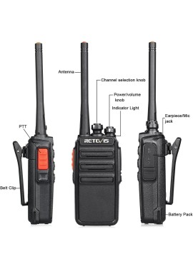 Retevis H-777S Walkie Talkies para adultos, radio de 2 vías de largo alcance, Walkie Talkies con auricular y juego de micrófono,